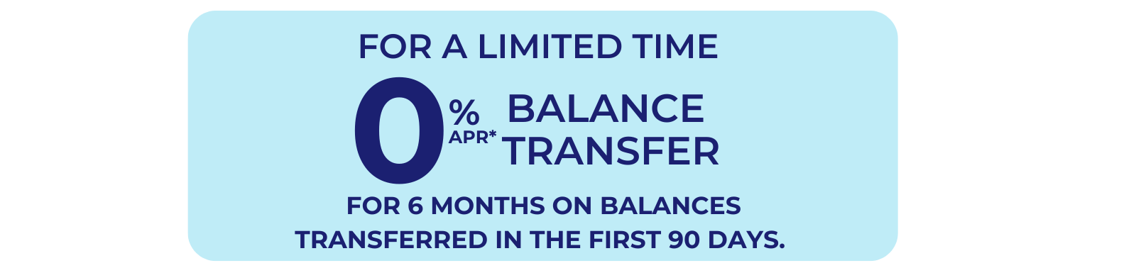 Image showing 0% balance transfer offer