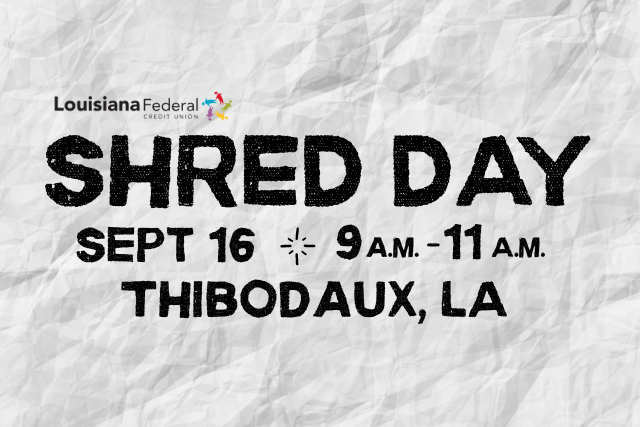 Louisiana FCU announces community shred day